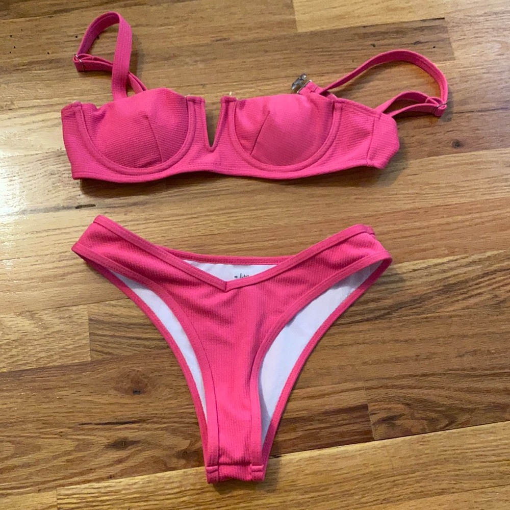 Pink bikini set